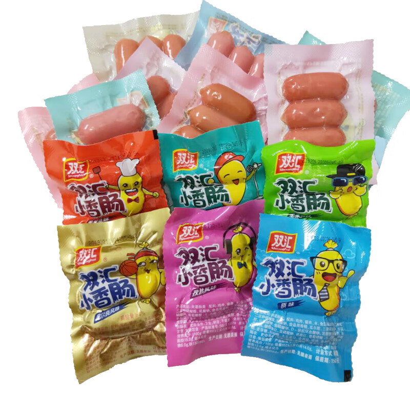 双汇小香肠肉枣台式迷你拇指肠6口味休闲即食一口肠零食奥尔良味500g