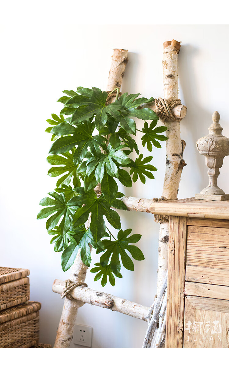 掬涵 八角金盘叶大型仿真绿植壁挂花艺插花工程装饰墙面绿植墙 八角金