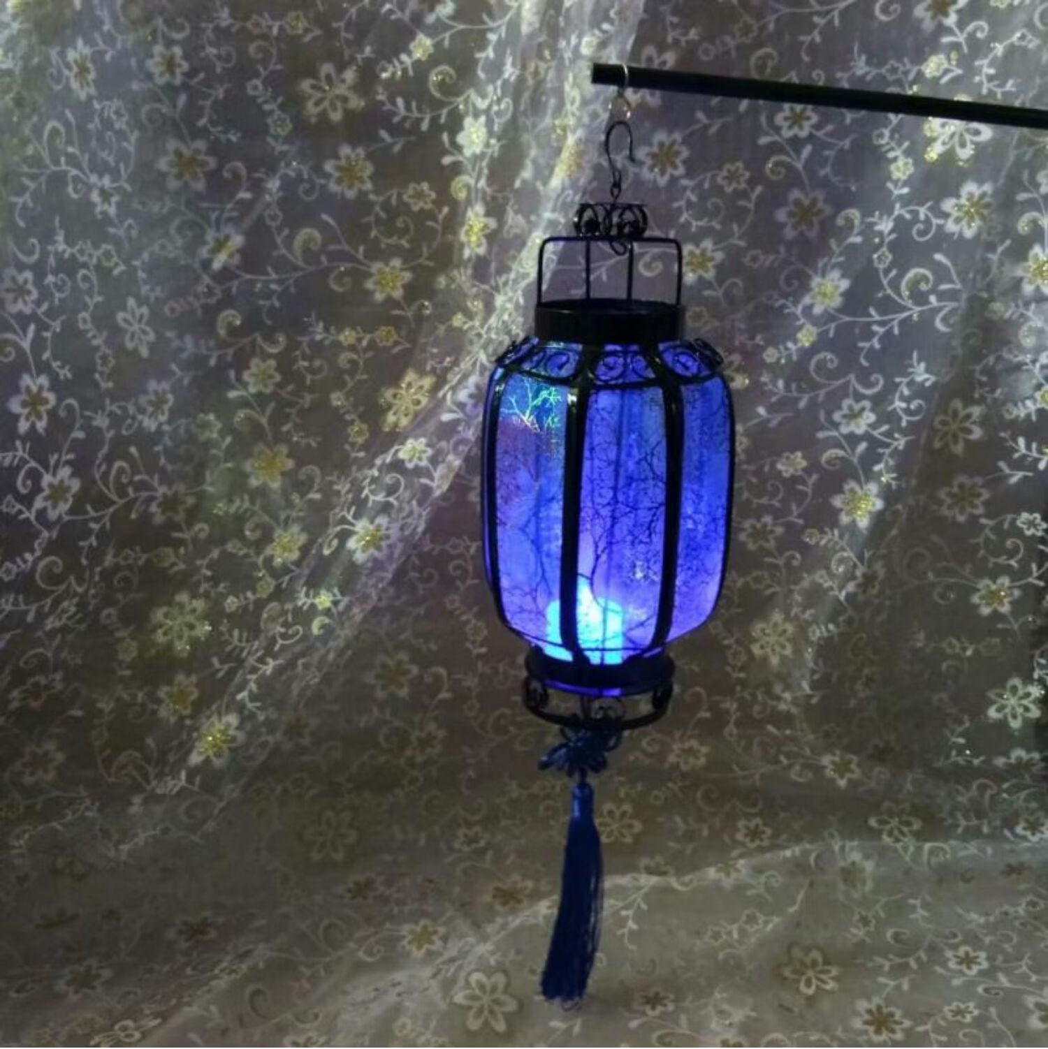 仿古手提小灯笼汉服古装婚庆拍摄道具新年中秋节日装饰古风宫灯玫红色