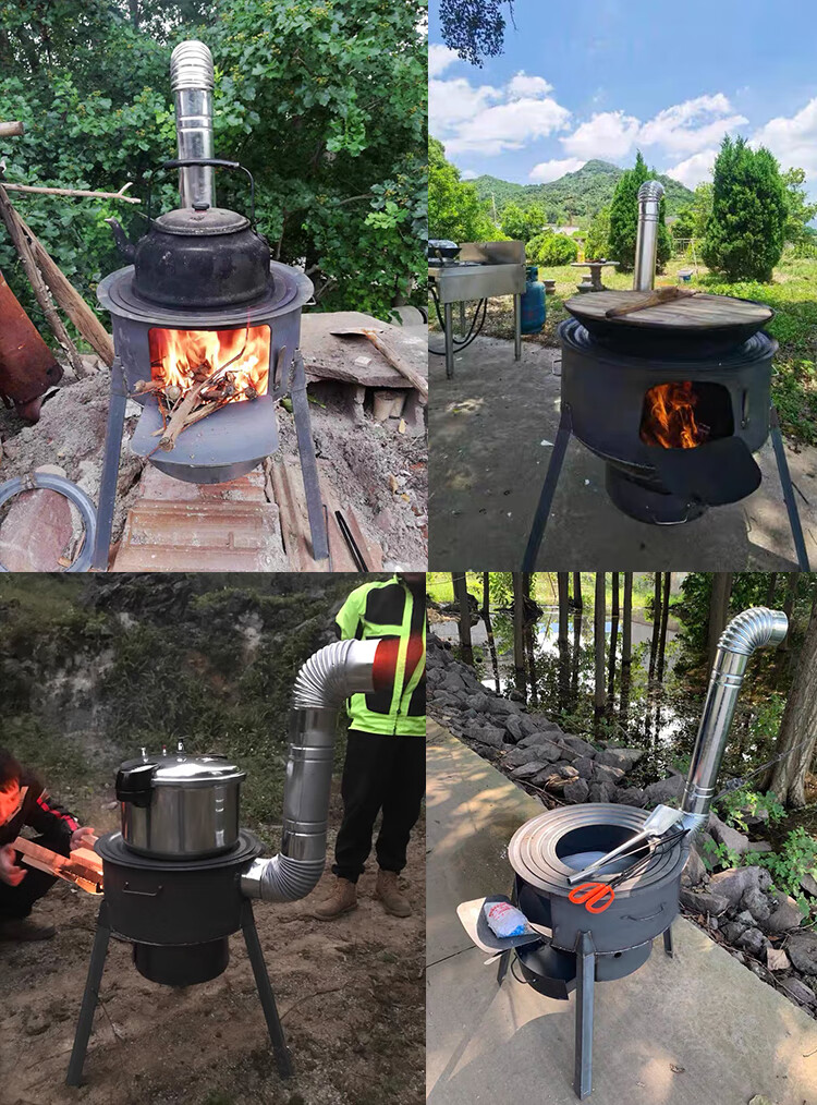 家用柴火灶炉子家用农村烧烤多功能户外便携移动大锅烧柴火煤炭土灶台