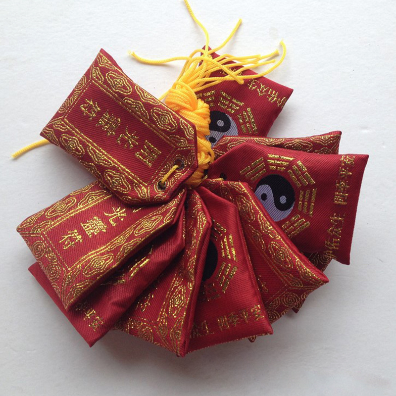 道教八卦护身符袋平安福布袋道教【100个】厂家结缘 黄色