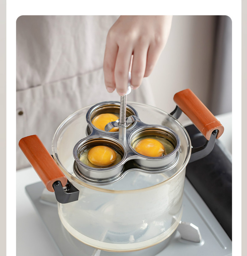 荷包蛋水煮不锈钢煮蛋器煮荷包蛋创意diy蒸蛋工具家用圆形水煮鸡蛋