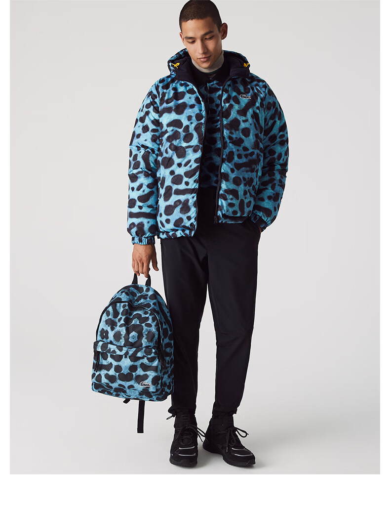 lacoste法国鳄鱼男包春夏新款时尚印花双肩包男nh3344xm g10/细纹斑马