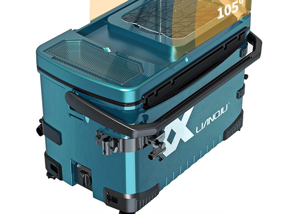 连球 新款钓箱全套垂钓鱼箱台钓箱免安装带靠背拉饵盘渔具 青山黛【36