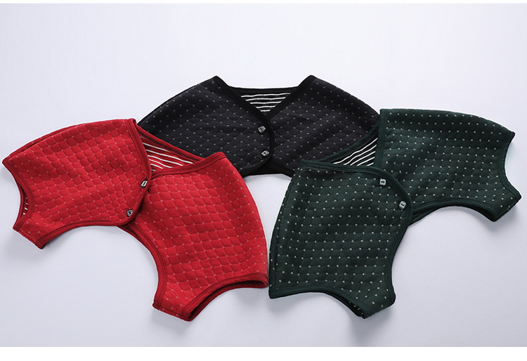 保暖衣低领睡觉坎肩护肩防寒女士月子护肩 红色 m95-120斤【图片 价格