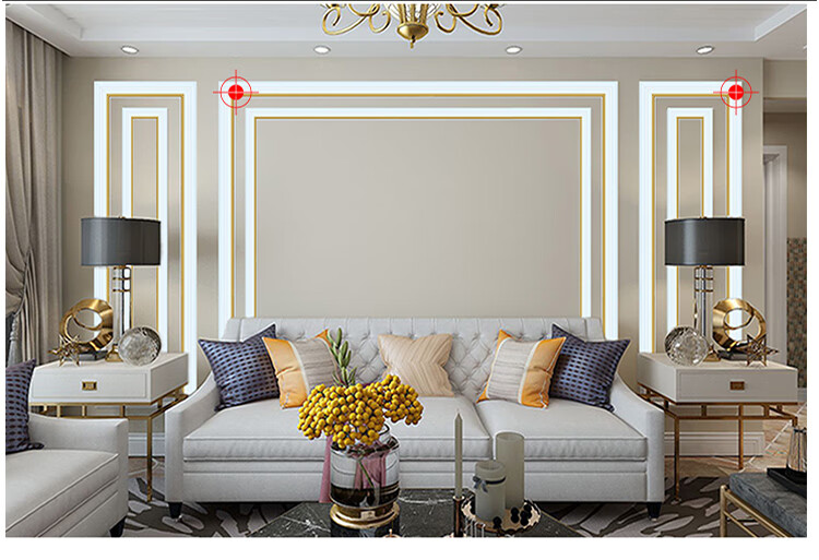 石膏线装饰条大红花表彰装饰线条电视背景墙边框轻奢现代画框镜框欧式