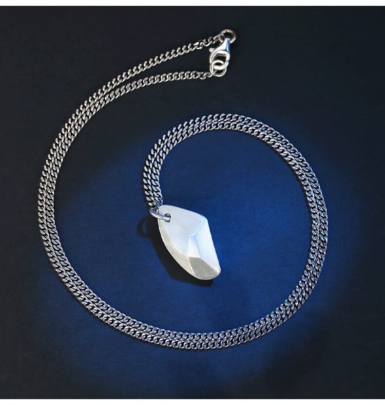 朴春幸运石项链男士吊坠男挂绳潮许愿石嘻哈情侣纪念七夕礼物许愿石