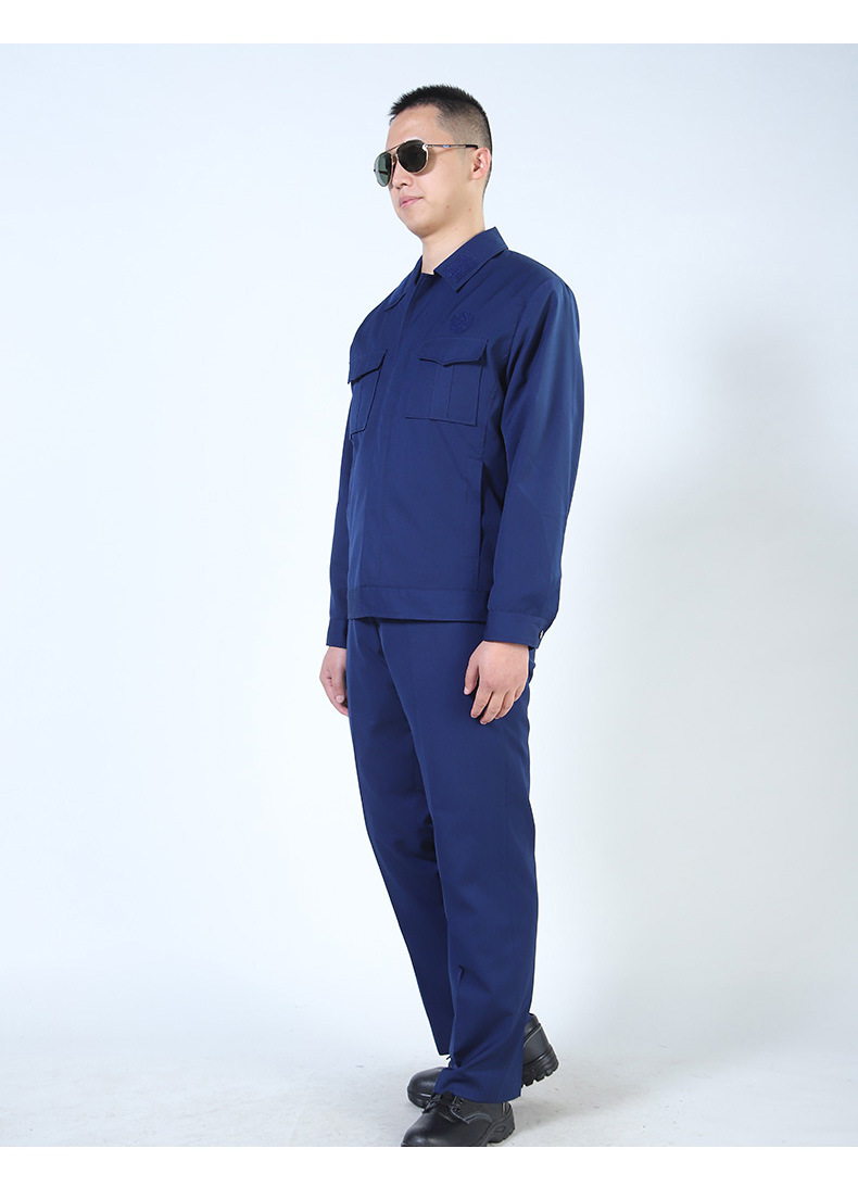 甲者 新式春秋火焰蓝备勤服夏季短袖夹克工作服套装专职备勤服 春秋