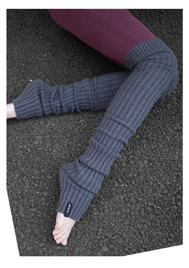 浪莎美看瑜伽袜套秋冬保暖过膝长筒袜女加长堆堆袜护腿护膝袜袜元素