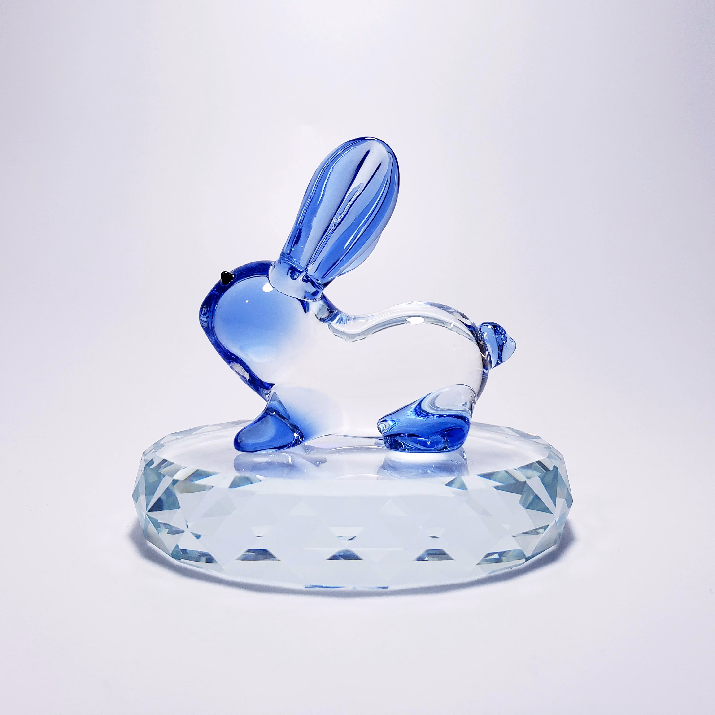 琉璃小兔子摆件 玻璃生肖兔子可爱生日礼物水晶动物小号摆件创意手工