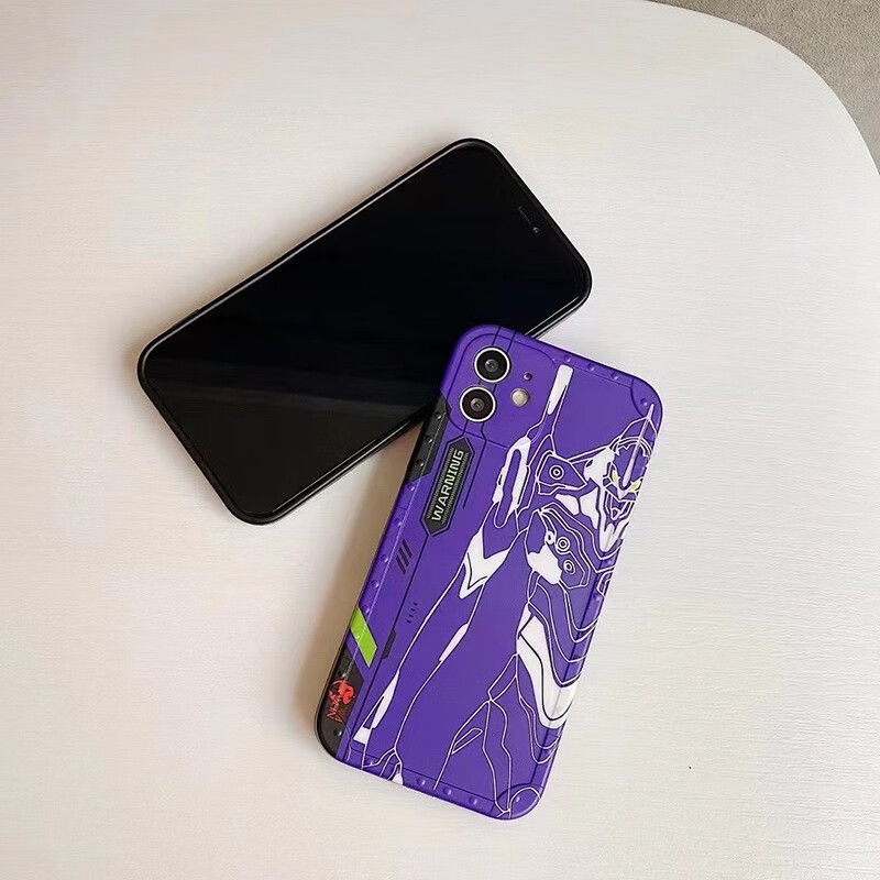 坦壳 苹果手机壳动漫eva新世纪福音战士初号机插画科幻个性潮流男女