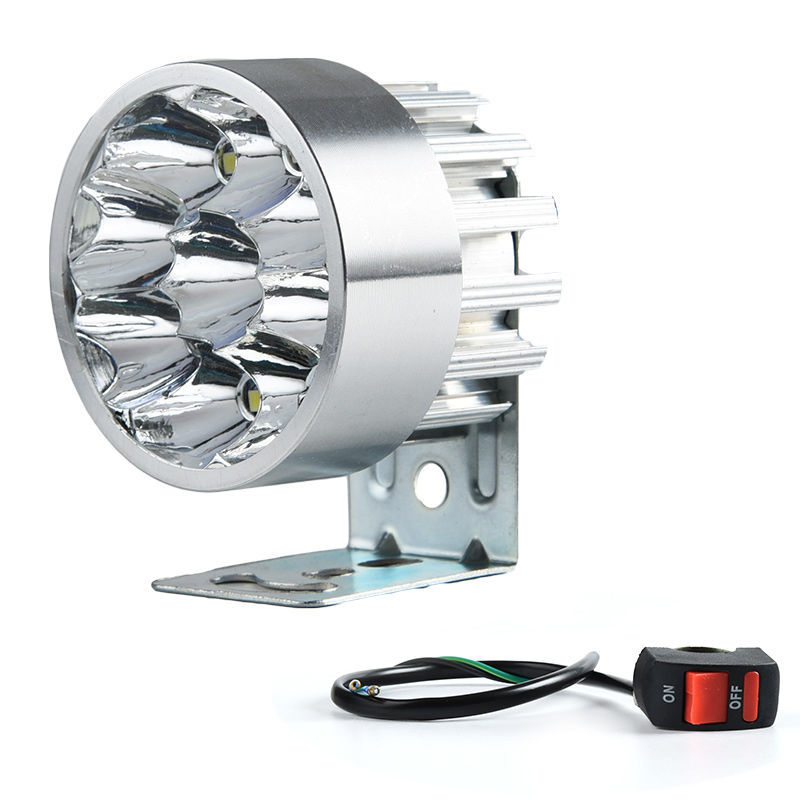 电动车灯led大灯摩托车射灯超亮三轮车电瓶前改装外置超亮强光射车led