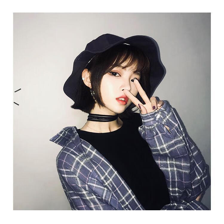 u渔夫帽女夏韩版百搭潮日系学生软妹小清新文艺遮阳帽原宿盆帽乐迪纯