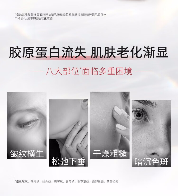 欧莱雅（L'OREAL）欧莱雅套装水乳护肤品复颜抗皱女士化妆品补水保湿淡纹送女友礼物 柔肤水+乳液+日霜