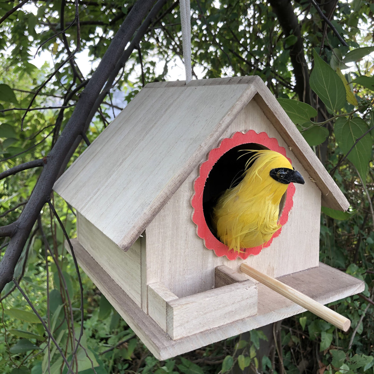 創意手工製作木鳥屋木質鳥窩鳥籠鳥巢文鳥冬天保暖防腐木掛式手工田園