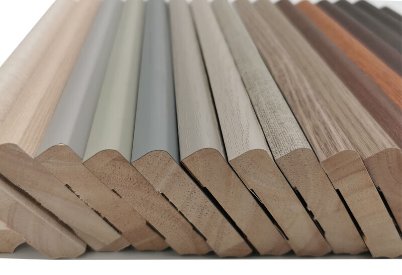 金润佳美踢脚线实木栗咖色藕荷色瓷白色丁香棕灰橡莫兰迪深灰黑森林