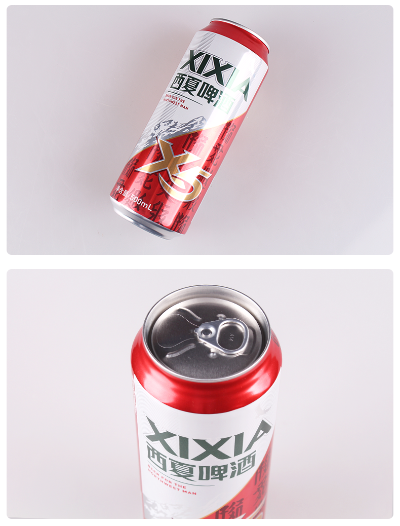 宁夏西夏啤酒装夺命x5啤酒西北汉子喝西夏特产小麦发酵黄啤酒500ml12