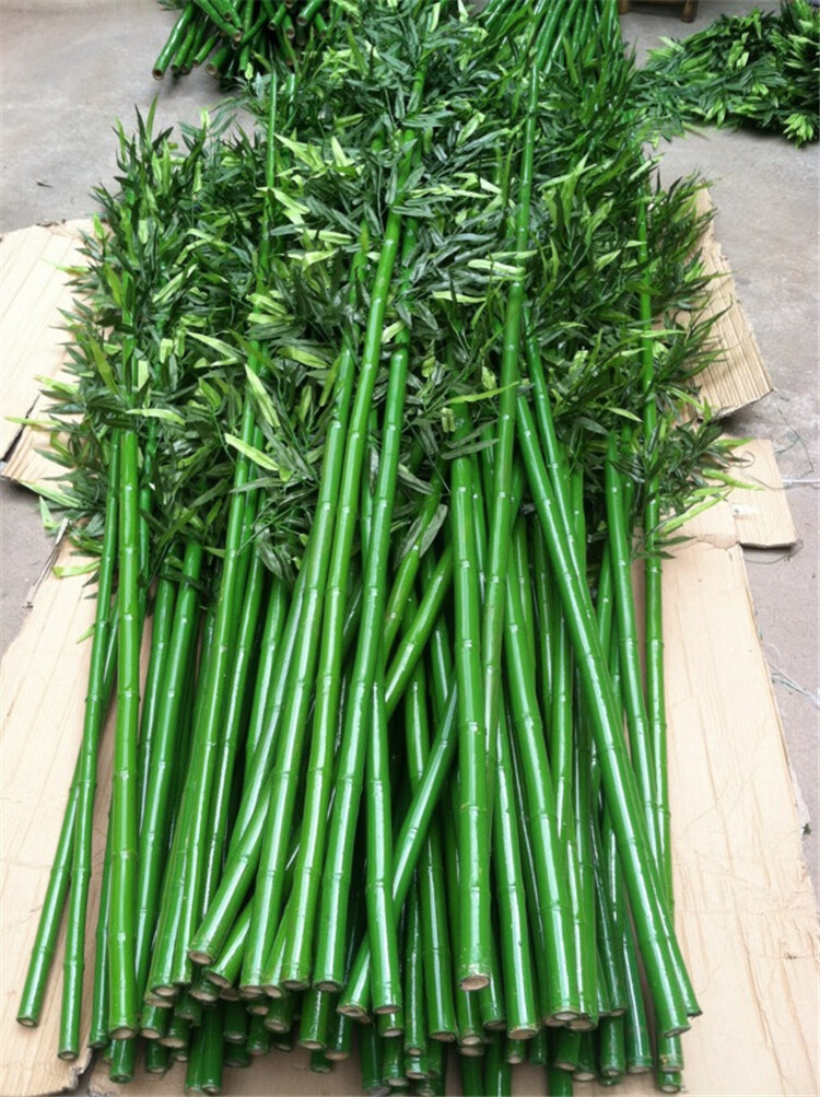 仿真竹子装饰加密塑料假竹子隔断屏风花卉人造竹子仿真竹子装饰客厅