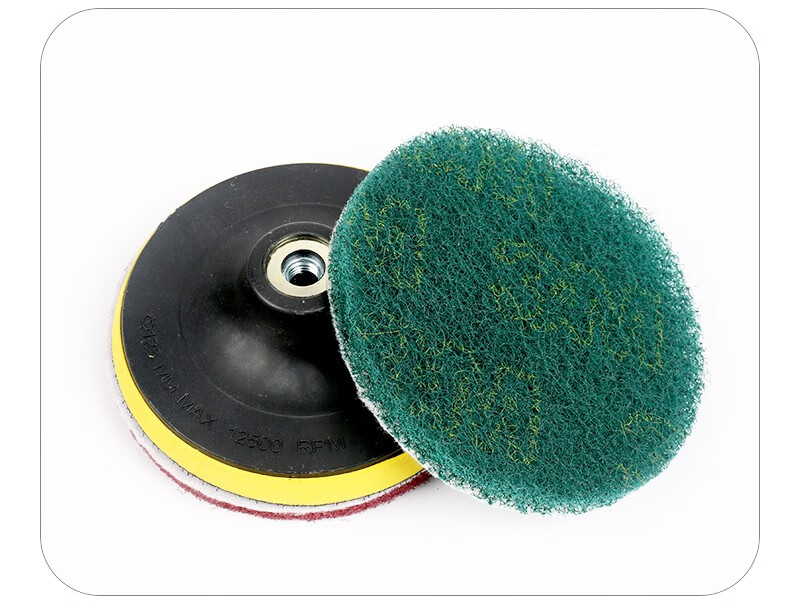 植绒百洁布工业用角磨机打磨片5寸背绒抛光片清洁除锈拉绒片 5寸背绒