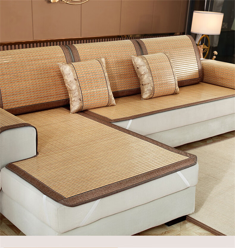 清仙祺 沙发凉席垫天然竹席沙发垫夏季竹坐垫皮木布组合沙发套罩巾