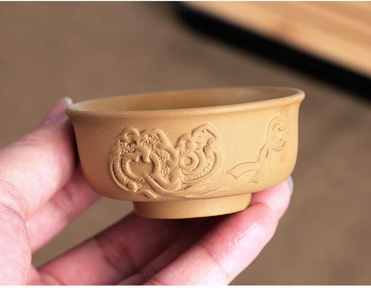 汉陶张生朱砂陶主人杯茶杯单杯小号个人杯个性品茗杯陶瓷功夫茶具茶