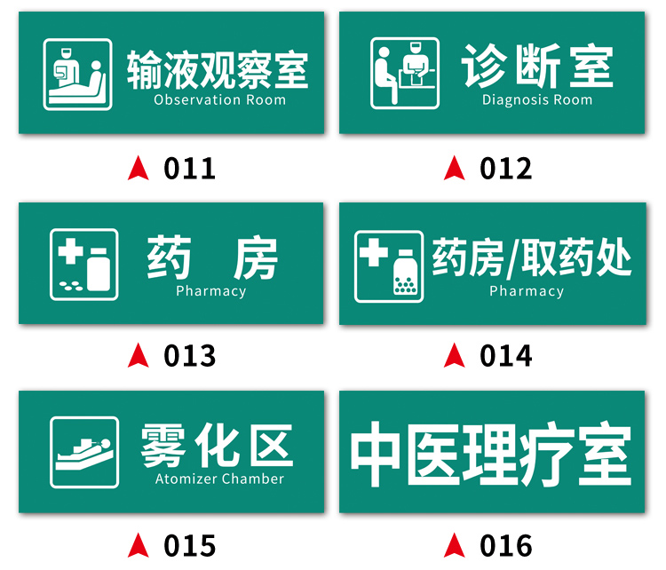 治疗室医院诊所门牌美容整形口腔牙科医院诊室牌019医保刷卡处12x28cm