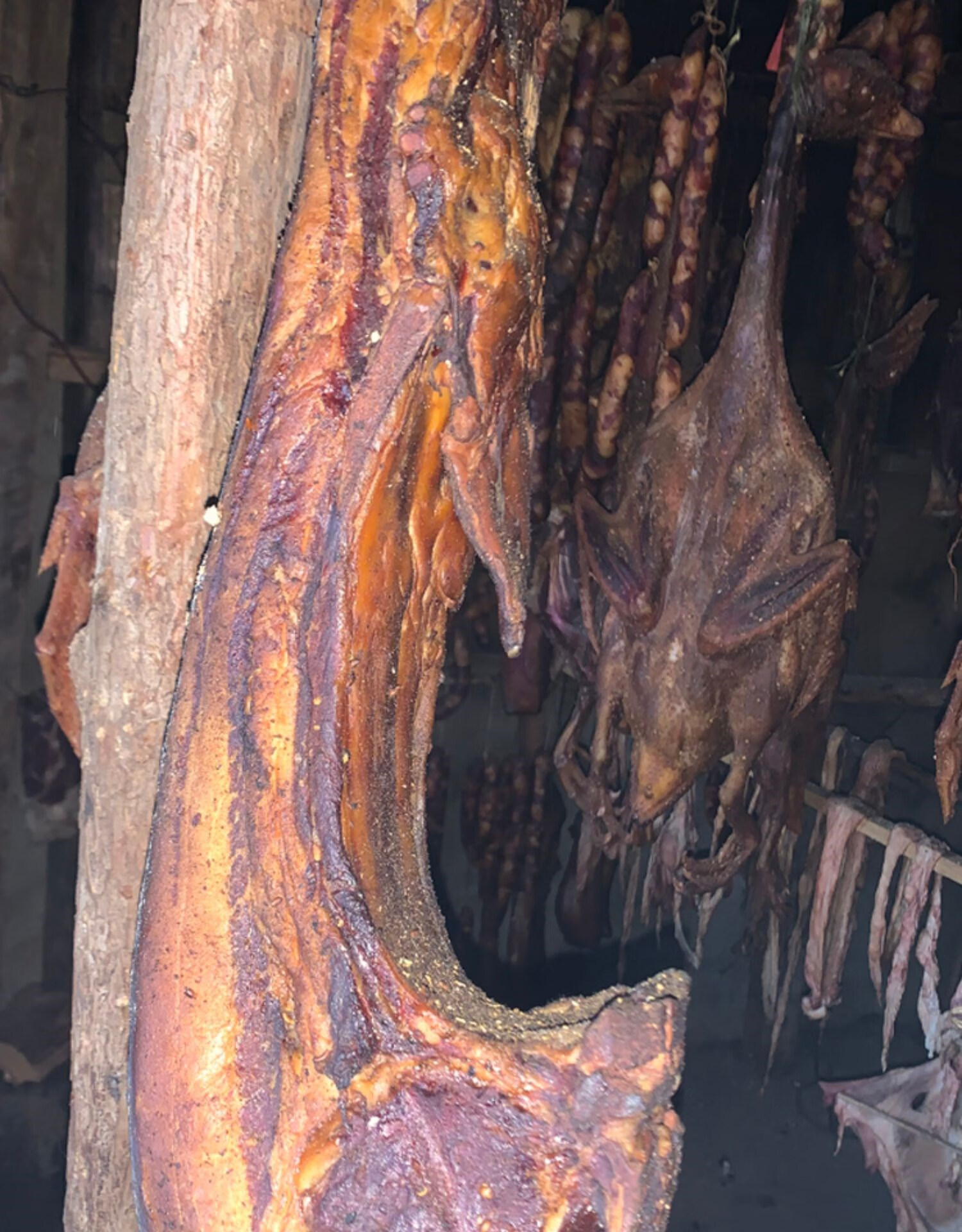 自制柴火烟熏手工腊肉整条湘西四川贵州特色腊味 6斤整条腰条肉【图片