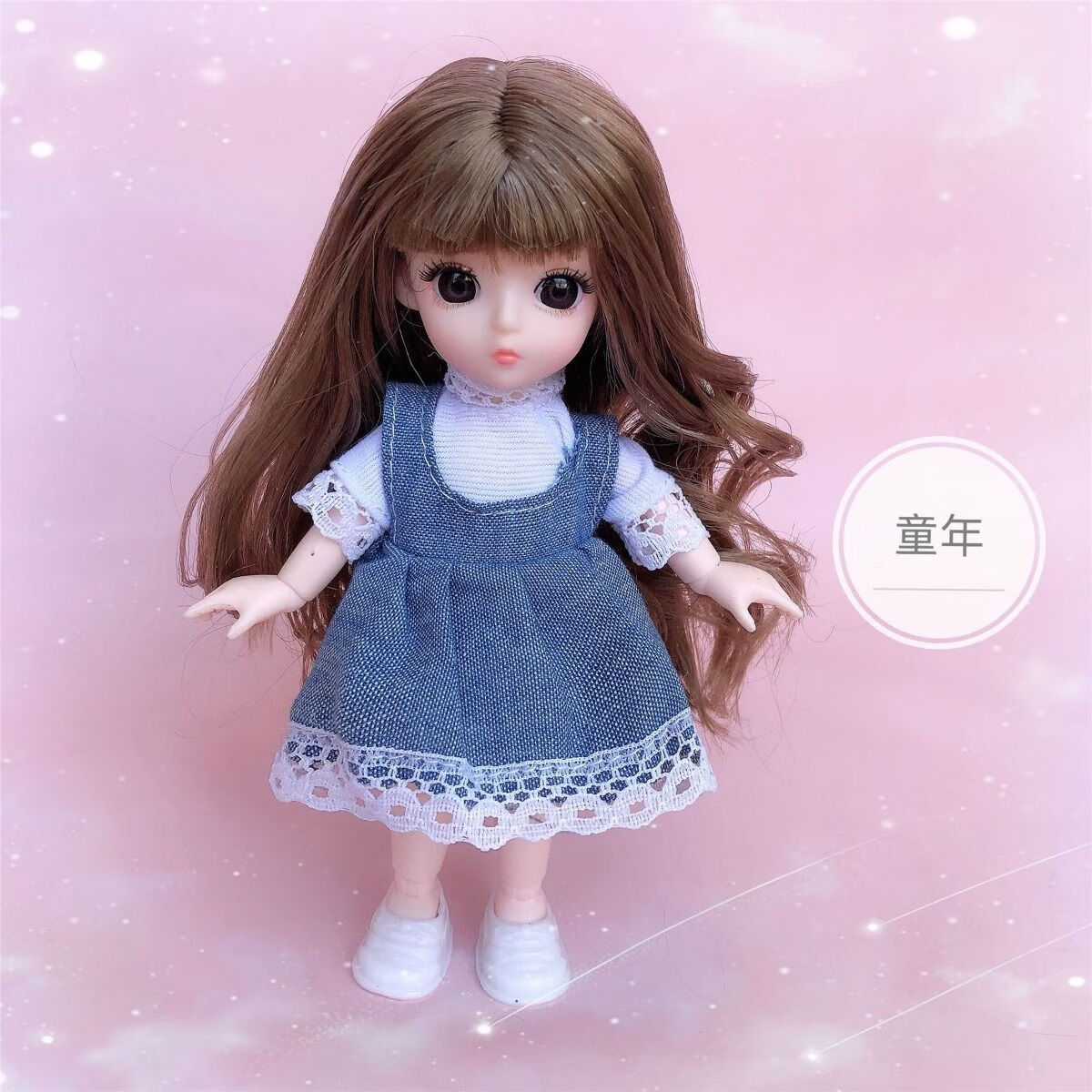 新款bjd8分娃17厘米小芭比娃娃13关节迷糊裸娃素节可爱过家家玩具 9号