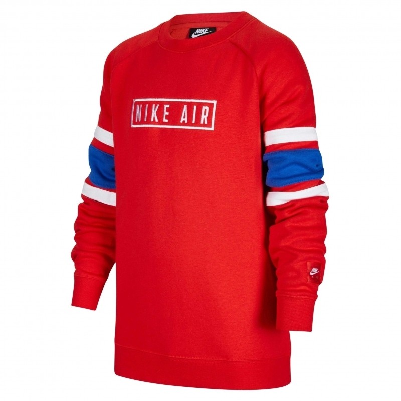 nike耐克卫衣童装2020冬季新款男女大童air运动服针织圆领舒适休闲