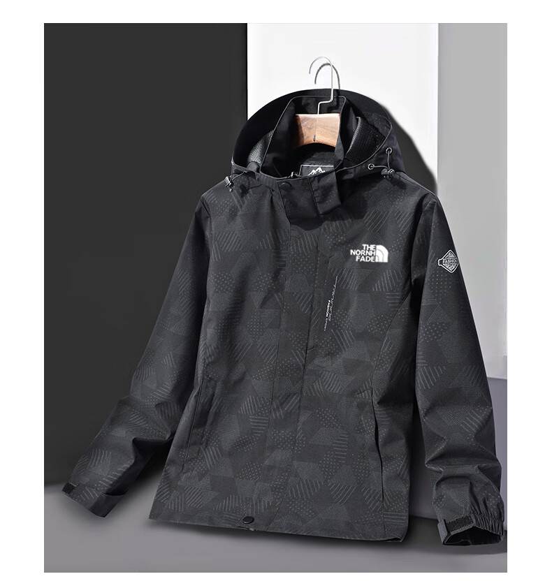 北面(the north face)单层冲锋衣男女户外防水防风夹克宽松春秋季登山