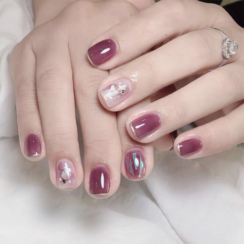 孜甲花纯手工光疗甲片定制风格抖音网红新款假指甲片贴片手甲图4款m