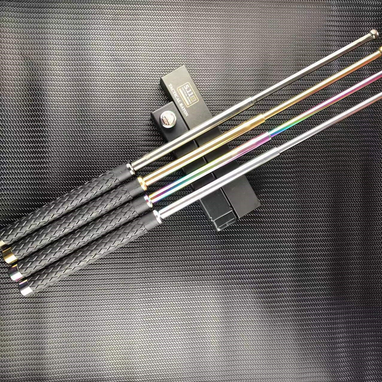 三节棍 甩棍合法防身神器车载三节棍伸缩防狼收缩用品多功能甩棒 90