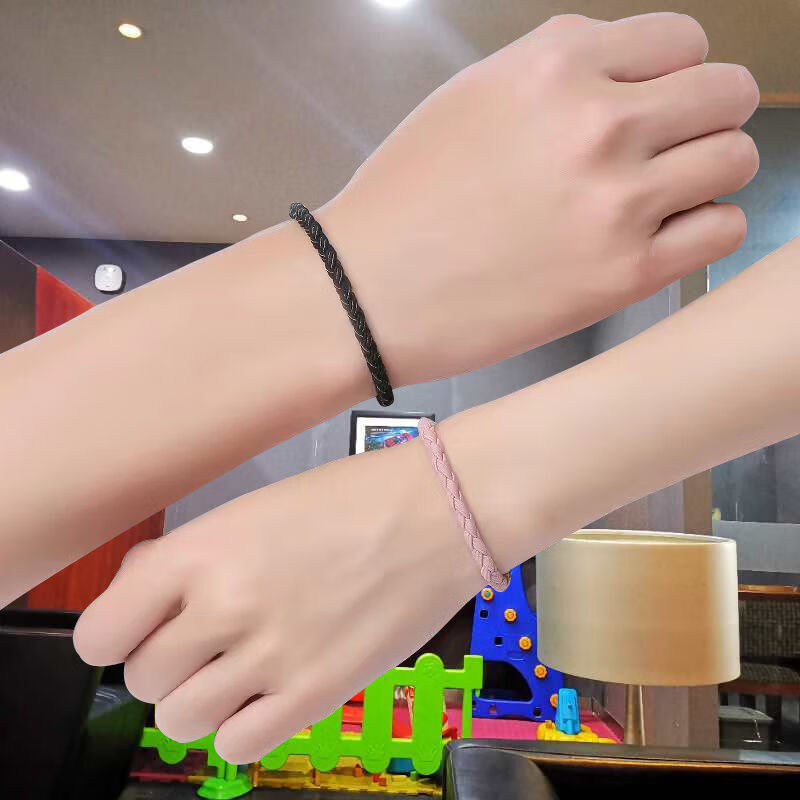 情侣小皮筋一对情侣款情侣手链情侣手链男小皮筋情侣礼物皮筋网红