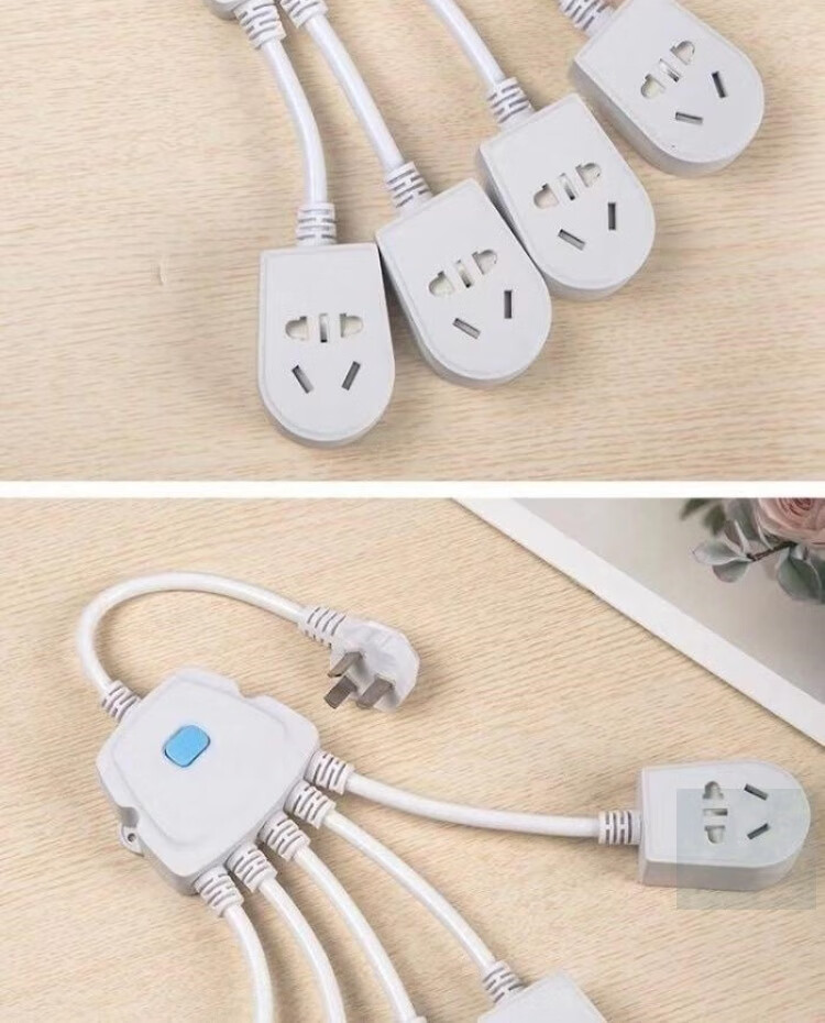 多头插座纯铜插排多功能插座带usb排插一拖五转换器拖线板接线 1转5位