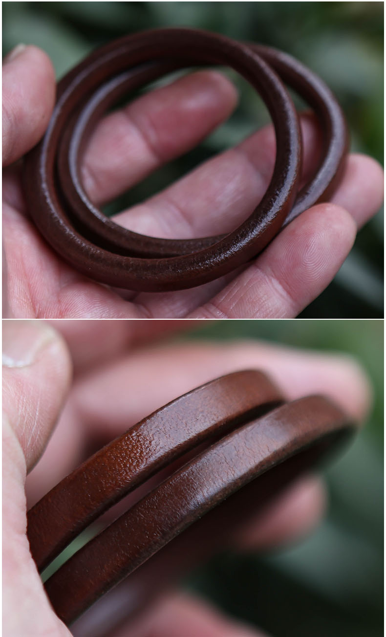 一生之环高桥吾郎手工制作无缝牛皮手环手镯 昭南4号(手围20cm左右)