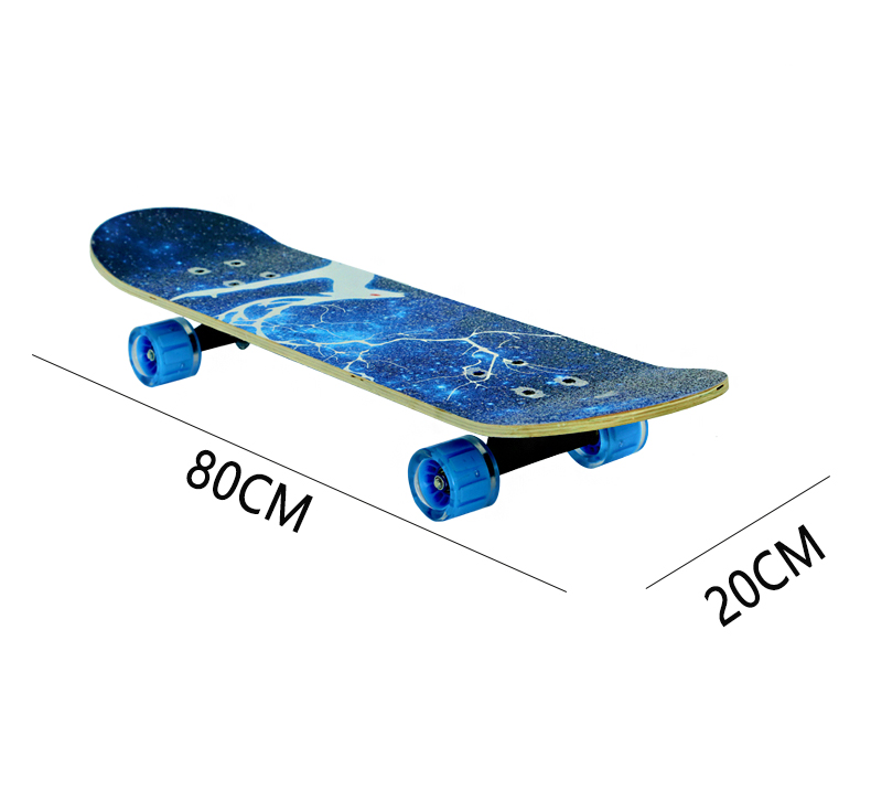 初学儿童平板车滑板车者四轮青少年男孩女生成人的网红夜光双翘8020