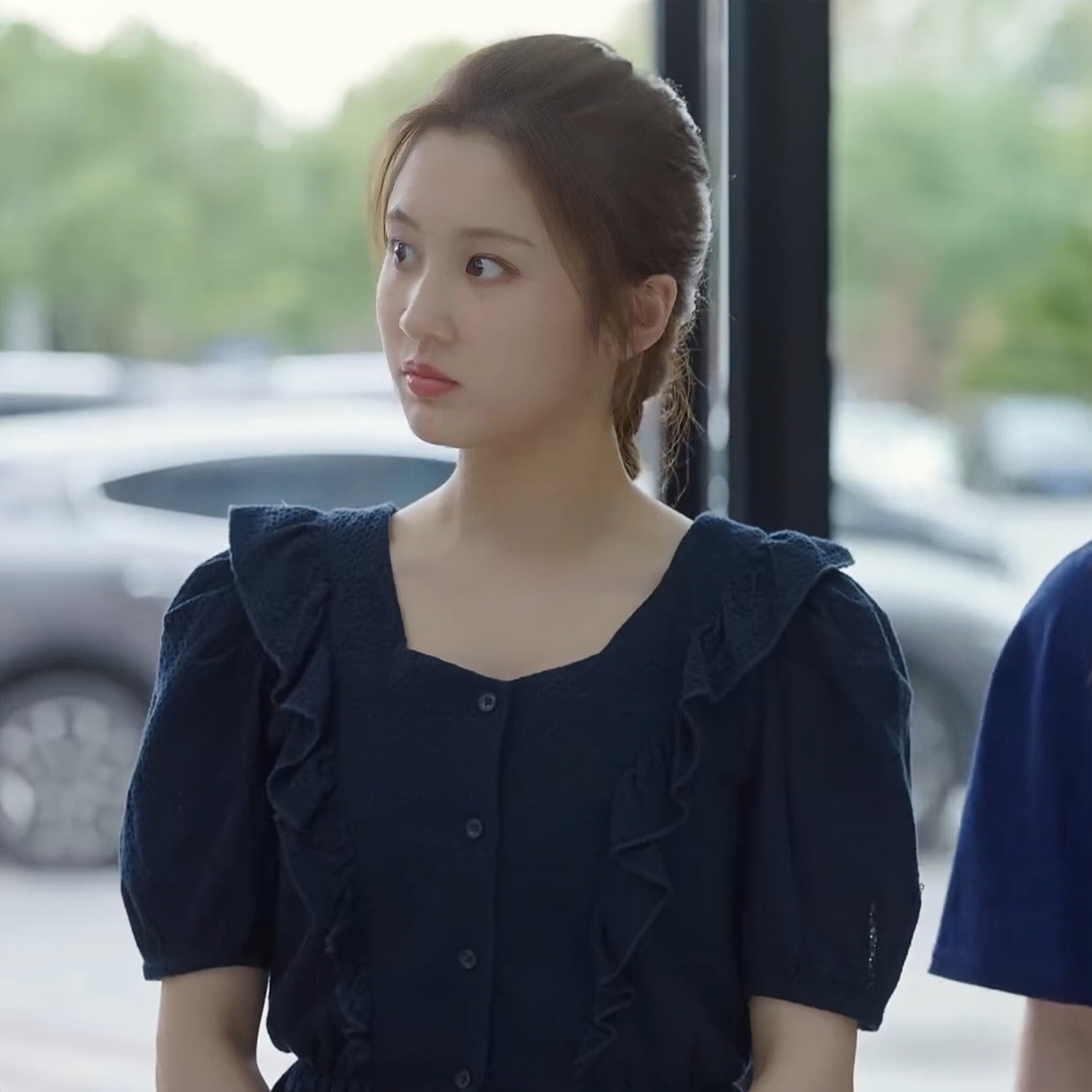 张慧雯同款衣服 原版欢乐颂3张慧雯何悯鸿同款短袖衬衫上衣泡泡袖t恤