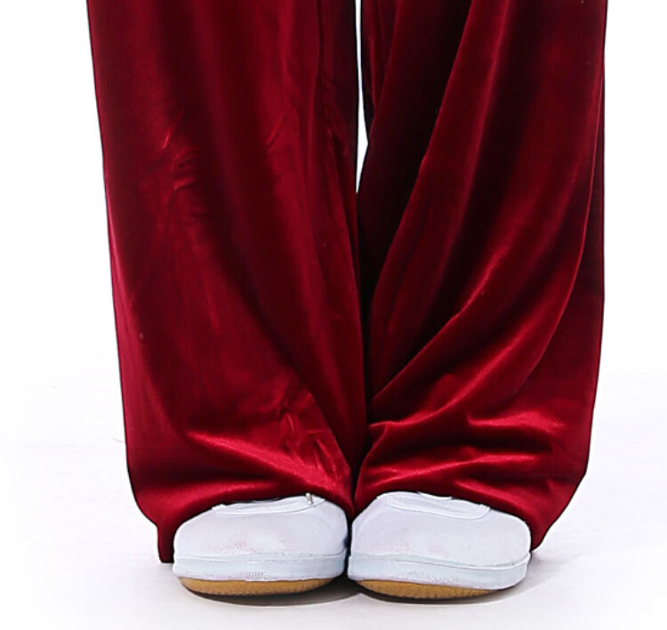 2022新款南韩绒太极裤子秋冬季金丝绒太极拳练功裤加厚保暖女男款