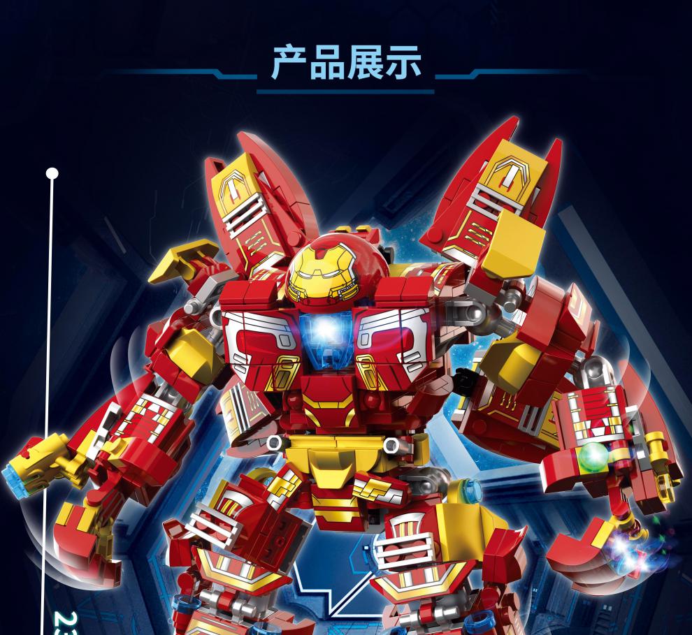 2022新品乐高积木钢铁侠6外骨骼机甲反浩克8复仇者联盟拼男孩玩具