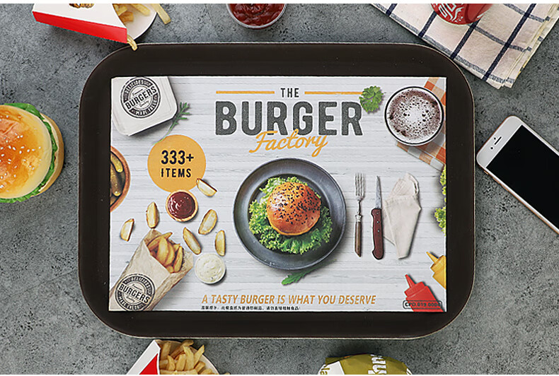 一次性餐盘垫纸 炸鸡快餐食品吸油垫盘纸托盘纸餐垫纸定制 烘焙海报款