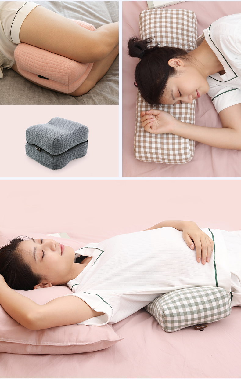 腿垫床上睡觉膝枕孕妇抬高曲张夹腿部枕头折叠式腿枕紫罗兰呵护腿部