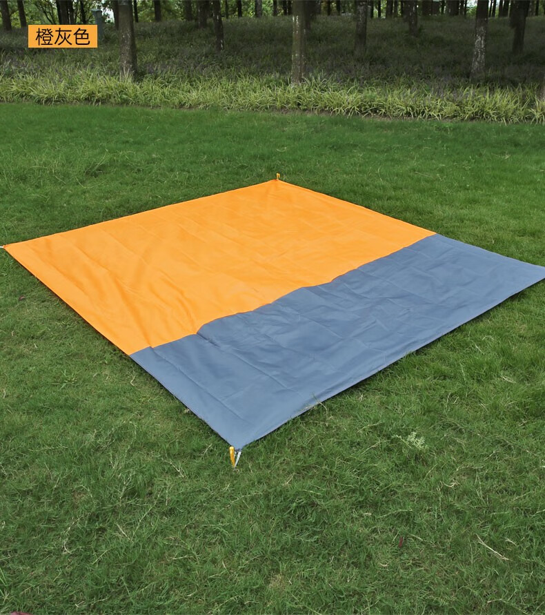 便携野餐垫户外露营沙滩草坪野炊餐布防水防潮垫子地垫轻便折叠蓝灰