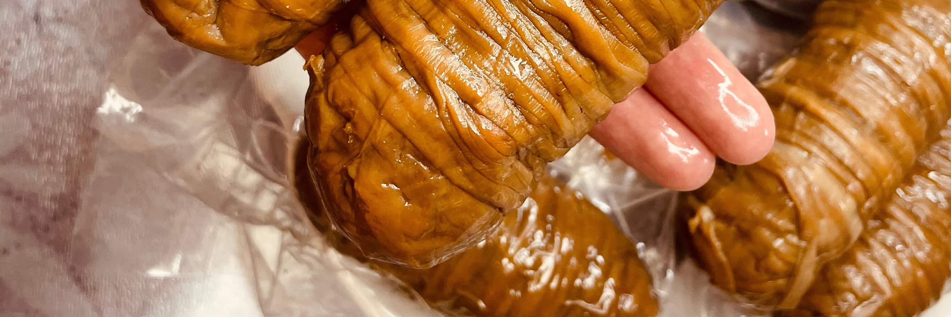 湖南特产长沙南门口捆鸡坨坨卤纯手工猪小肠捆肠衣真空包装 共2根一组