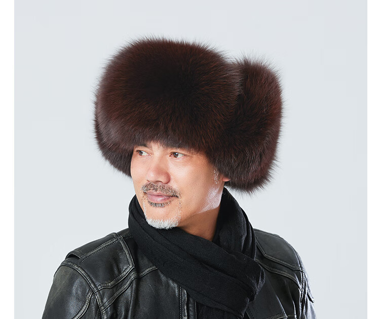 东北棉帽 特大号雷锋帽男貉子狐狸毛冬天中老年保暖加厚皮草狗皮子男