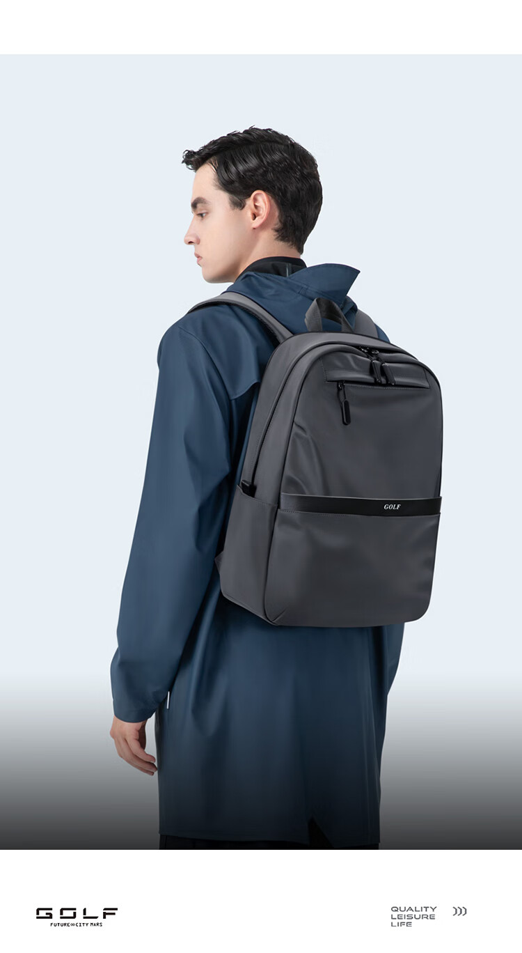 GOLF Laptop Backpack for Men, 17.3-Inch, Huawei Notebook, Business Travel Backpack, College Student Schoolbag, Black 3