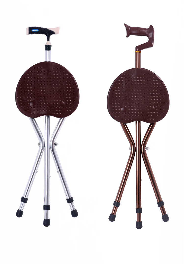 三脚拐杖 助行器带座手杖拐棍拐杖凳老人扶手椅子凳子防滑步行辅助器