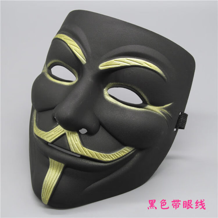 cos 万圣节v字仇杀队面具斗篷披风成人cos恐怖微笑全脸小丑黑客面具男