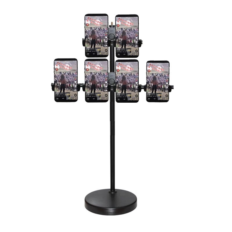 桌面双排三排 可调节机位拍摄 多台工作室手机架 双排 6机位手机支架