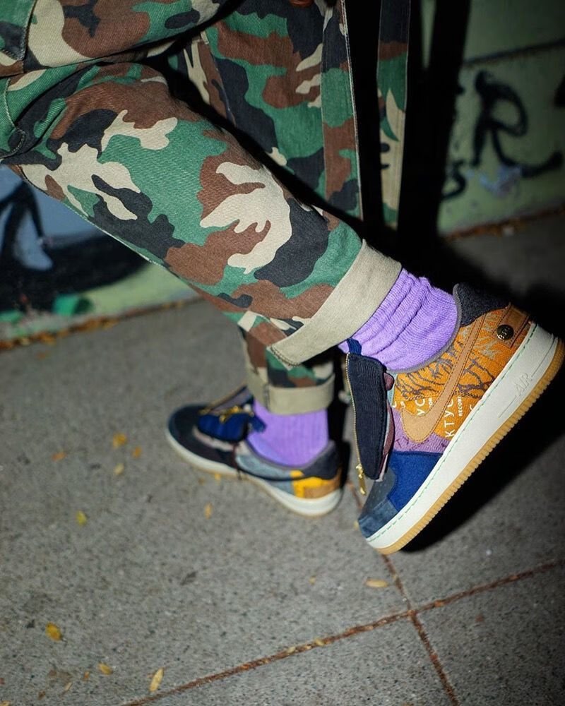 travis scott x air forc 1 空军一号ts联名鬼脸拼接cn2405-900