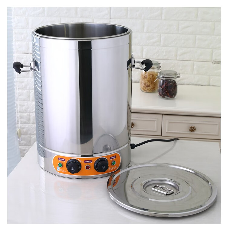 电热不锈钢保温桶商用茶水桶饭桶开水桶蒸煮汤桶烧水桶大容量双层执盛